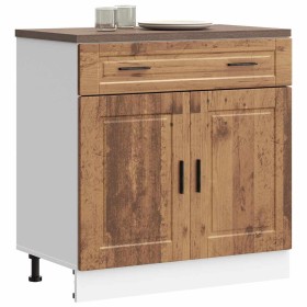 Mueble bajo de cocina porto madera vieja madera reconstituida