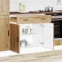 Mueble bajo de cocina porto roble artesano madera reconstituida