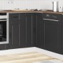 Mueble bajo esquina de cocina porto negro madera reconstituida