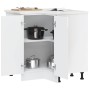 Mueble bajo esquina de cocina porto alto brillo blanco