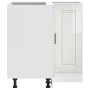 Mueble bajo esquina de cocina porto alto brillo blanco