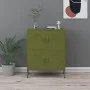 Olive green steel storage cabinet 80x35x101.5 cm by vidaXL, Lockers and storage cabinets - Ref: Foro24-336135, Price: 160,18 ...