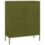 Olive green steel storage cabinet 80x35x101.5 cm by vidaXL, Lockers and storage cabinets - Ref: Foro24-336135, Price: 160,18 ...