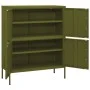 Olive green steel storage cabinet 80x35x101.5 cm by vidaXL, Lockers and storage cabinets - Ref: Foro24-336135, Price: 160,18 ...
