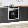Mueble de horno Porto negro madera reconstituida