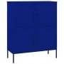 Marineblauer Aufbewahrungsschrank aus Stahl 80x35x101,5 cm von vidaXL, Schließfächer und Lagerschränke - Ref: Foro24-336136, ...