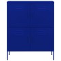 Armario de almacenamiento acero azul marino 80x35x101,5 cm de vidaXL, Taquillas y armarios de almacenamiento - Ref: Foro24-33...