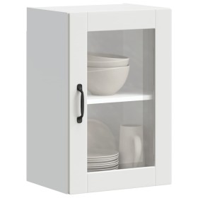 Armario de pared para cocina con puerta de cristal Porto blanco