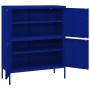 Armario de almacenamiento acero azul marino 80x35x101,5 cm de vidaXL, Taquillas y armarios de almacenamiento - Ref: Foro24-33...