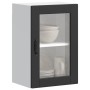 Armario de pared para cocina con puerta de cristal Porto negro