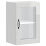 Armario pared para cocina puerta cristal Porto blanco brillante