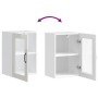 Armario pared para cocina puerta cristal Porto blanco brillante