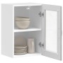 Armario de pared para cocina puerta cristal Porto gris hormigón
