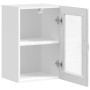 Armario de pared para cocina puerta cristal Porto gris sonoma