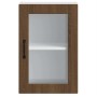 Armario de pared para cocina puerta cristal Porto roble marrón