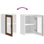Armario de pared para cocina puerta cristal Porto roble marrón