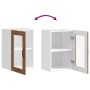 Armario de pared para cocina puerta cristal Porto madera vieja