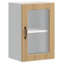 Armario pared para cocina puerta cristal Porto roble artesanal