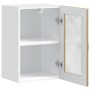 Armario pared para cocina puerta cristal Porto roble artesanal