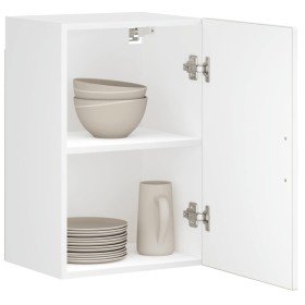 Armario pared cocina Porto madera ingeniería blanca alto brillo