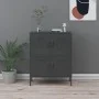 Anthracite gray steel storage cabinet 80x35x101.5 cm by vidaXL, Lockers and storage cabinets - Ref: Foro24-336141, Price: 175...