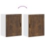 Armarios pared para cocina 2 uds Porto roble ahumado