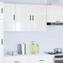 Armario pared cocina Porto madera ingeniería blanca alto brillo