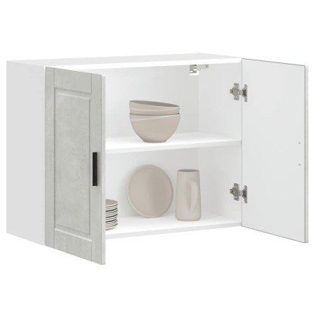 Armario de pared cocina Porto madera ingeniería gris hormigón en Armarios de cocina | Comprar online en Foro24