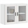 Armario de pared para cocina con puerta de cristal Porto blanco