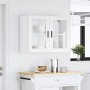 Armario de pared para cocina con puerta de cristal Porto blanco