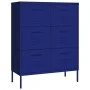 Navy blue steel drawer cabinet 80x35x101.5 cm by vidaXL, Lockers and storage cabinets - Ref: Foro24-336145, Price: 187,83 €, ...