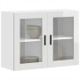 Armario pared para cocina puerta cristal Porto blanco brillante en Armarios de cocina | Comprar online en Foro24
