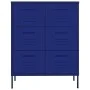 Navy blue steel drawer cabinet 80x35x101.5 cm by vidaXL, Lockers and storage cabinets - Ref: Foro24-336145, Price: 187,83 €, ...