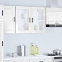 Armario pared para cocina puerta cristal Porto blanco brillante en Armarios de cocina | Comprar online en Foro24