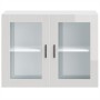 Armario pared para cocina puerta cristal Porto blanco brillante en Armarios de cocina | Comprar online en Foro24
