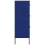 Navy blue steel drawer cabinet 80x35x101.5 cm by vidaXL, Lockers and storage cabinets - Ref: Foro24-336145, Price: 187,83 €, ...