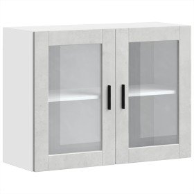 Armario de pared para cocina puerta cristal Porto gris hormigón
