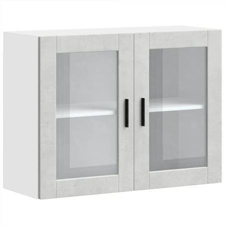 Armario de pared para cocina puerta cristal Porto gris hormigón