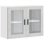 Armario de pared para cocina puerta cristal Porto gris hormigón en Armarios de cocina | Comprar online en Foro24