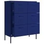 Navy blue steel drawer cabinet 80x35x101.5 cm by vidaXL, Lockers and storage cabinets - Ref: Foro24-336145, Price: 187,83 €, ...