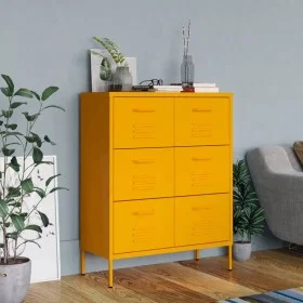 Senfgelber Stahlschrank 80x35x101,5 cm von vidaXL, Schließfächer und Lagerschränke - Ref: Foro24-336146, Preis: 205,48 €, Rab...
