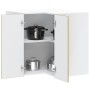 Mueble de cocina esquina pared Porto roble artesanal