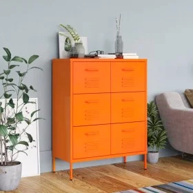 Orange steel storage cabinet 80x35x101.5 cm by vidaXL, Lockers and storage cabinets - Ref: Foro24-336147, Price: 194,64 €, Di...