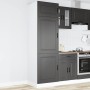 Mueble de cocina Porto de madera contrachapada negro