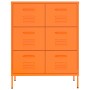 Aufbewahrungsschrank aus orangefarbenem Stahl, 80 x 35 x 101,5 cm von vidaXL, Schließfächer und Lagerschränke - Ref: Foro24-3...