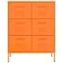 Aufbewahrungsschrank aus orangefarbenem Stahl, 80 x 35 x 101,5 cm von vidaXL, Schließfächer und Lagerschränke - Ref: Foro24-3...