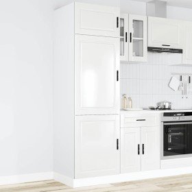 Mueble de cocina Porto madera contrachapada blanco brillante