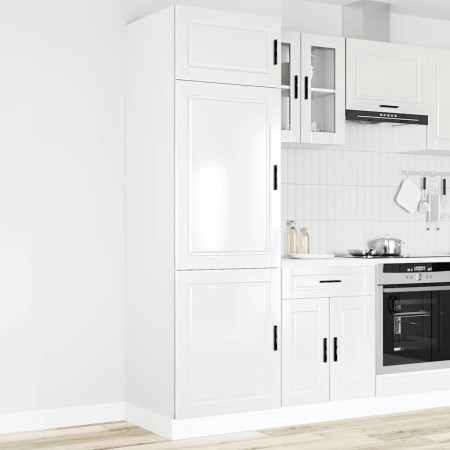 Mueble de cocina Porto madera contrachapada blanco brillante