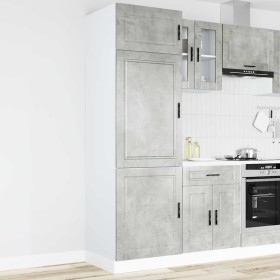 Mueble de cocina Porto de madera contrachapada gris hormigón