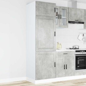 Mueble de cocina Porto de madera contrachapada gris hormigón